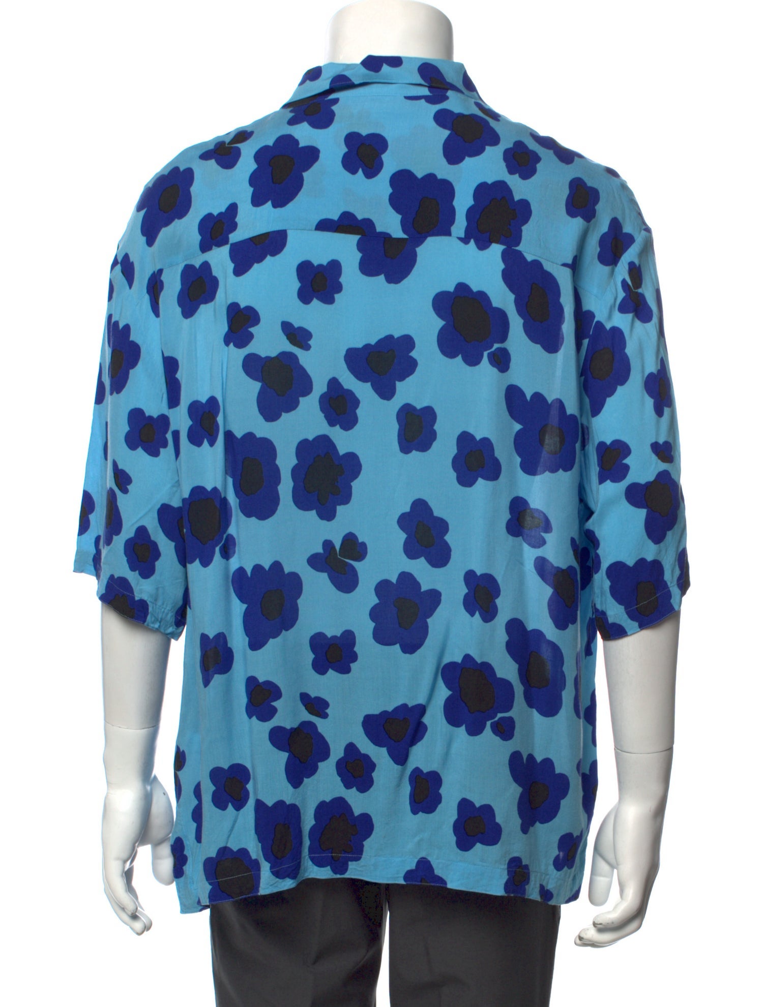 Sandro Floral Print Three-Quarter Sleeve Shirt